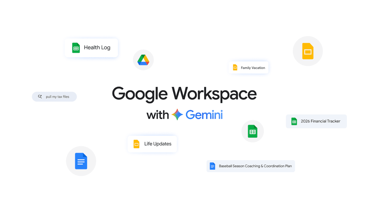Google Workspace에 통합된 Gemini AI 기능 시연 화면