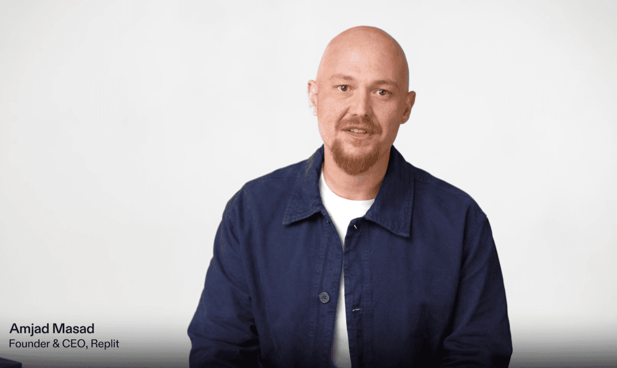 Replit AI coding agent interface