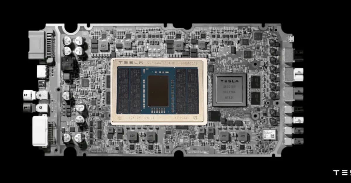Tesla AI5 chip tape-out announcement hero image