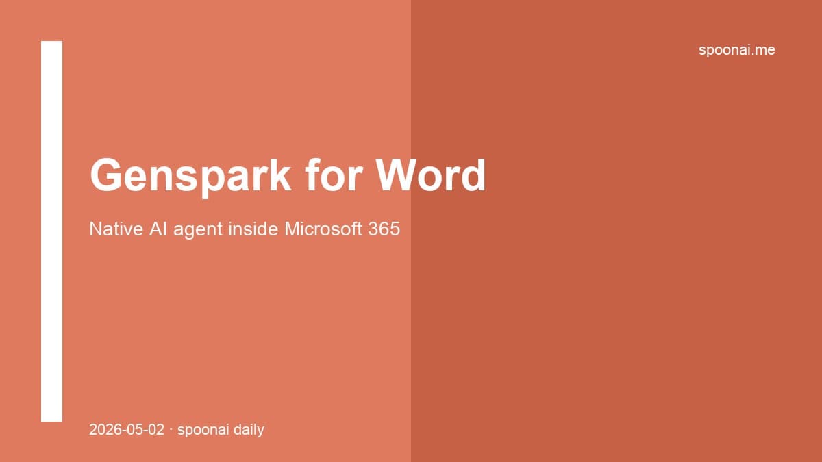 Genspark for Word — Microsoft Office plugin demo card