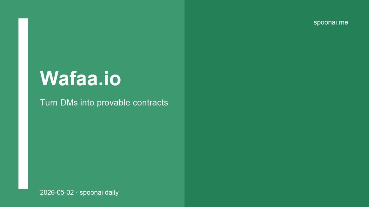 Wafaa.io DM-to-contract automation card