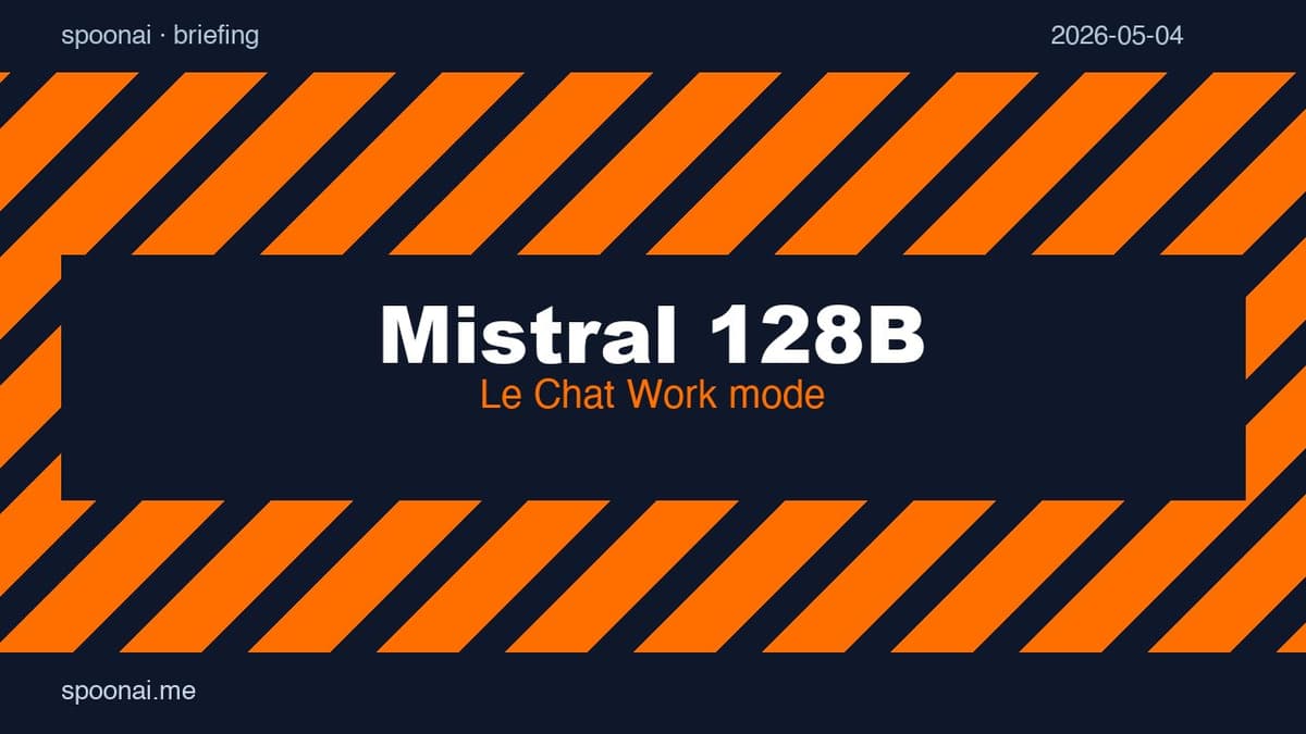 Mistral 128B 플래그십 + Le Chat Work 모드 다이어그램
