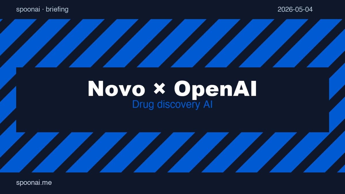 Novo Nordisk × OpenAI — enterprise-wide drug-discovery AI partnership diagram