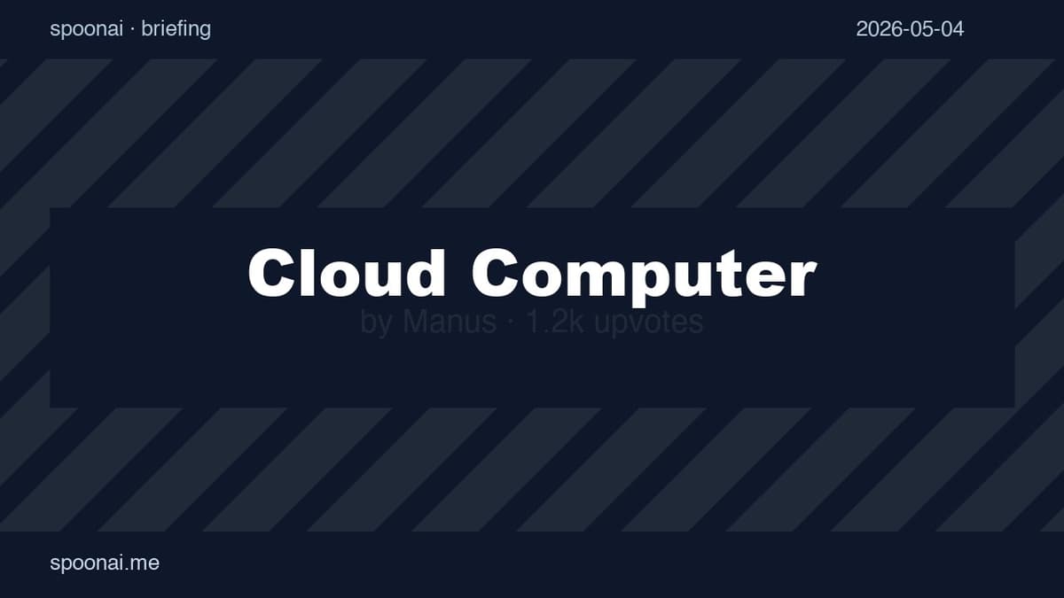 Cloud Computer by Manus — 에이전트 전용 격리 VM 다이어그램