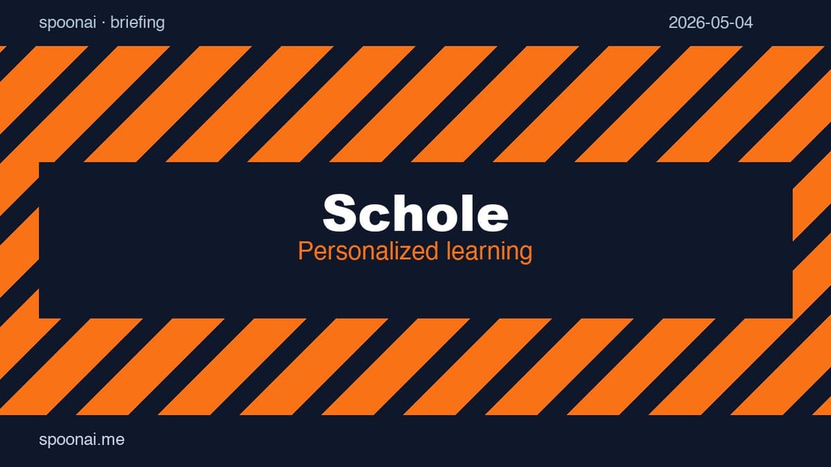 Schole — personalized AI learning companion diagram