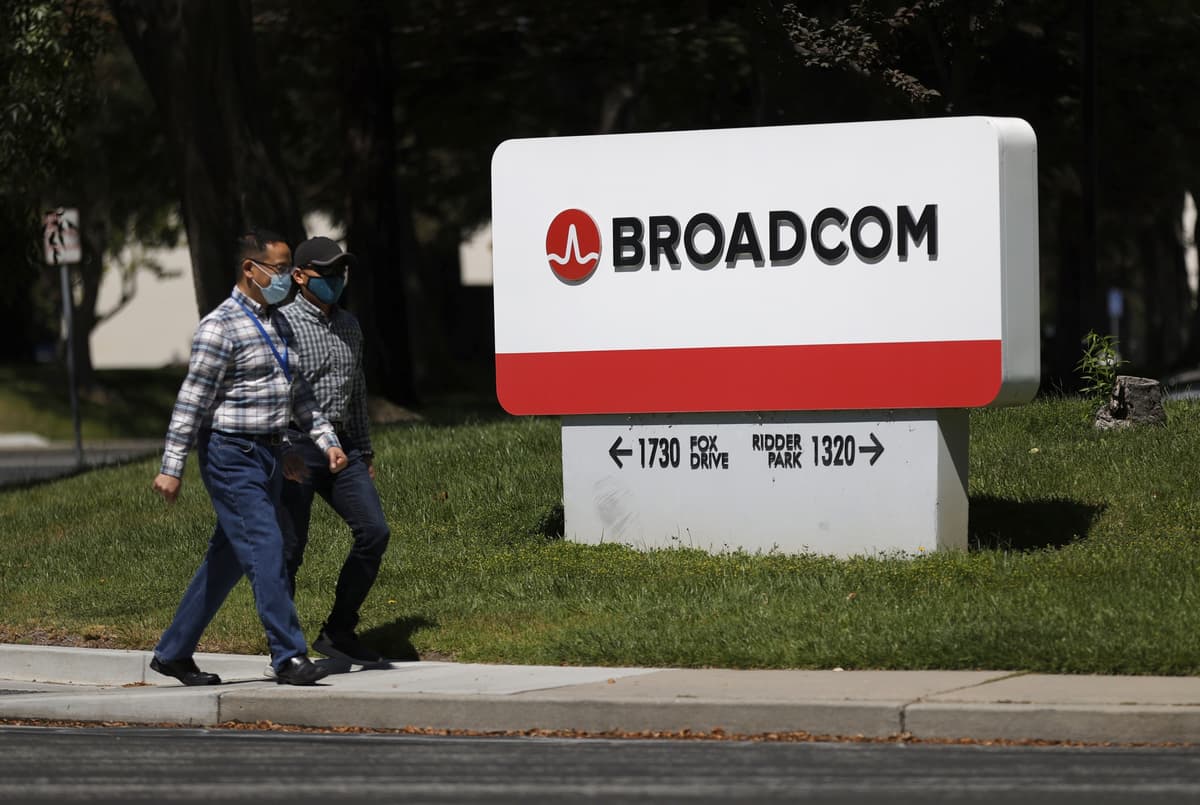 Broadcom headquarters sign