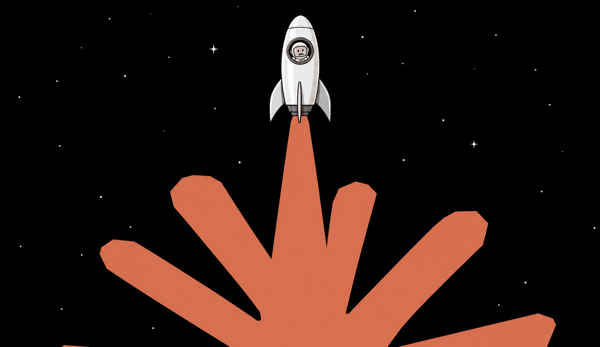앤트로픽이 OpenAI를 기업 채택률에서 추월하는 모습을 표현한 일러스트