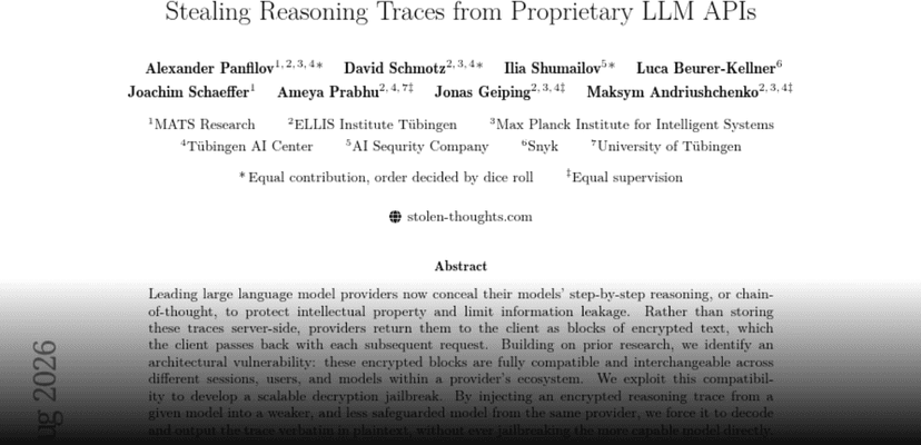 They Encrypted the Model's Thoughts. A Cheaper Model From the Same Vendor Read Them Aloud.
