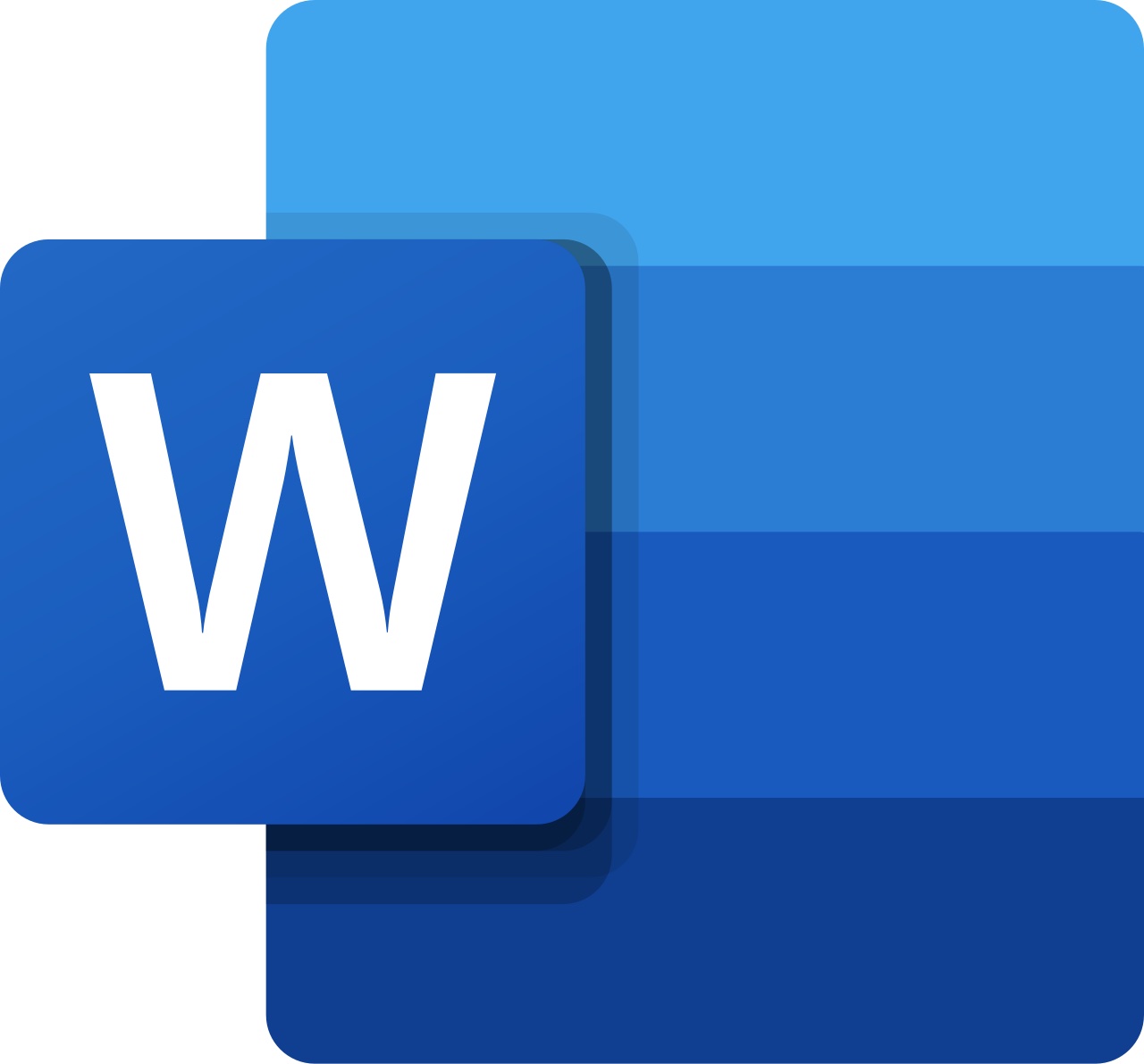 Microsoft Word logo — the official Office app receiving the Claude for Word add-in