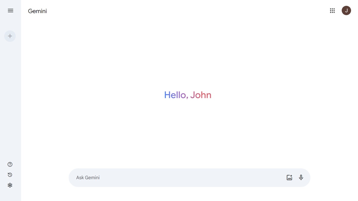 Google Gemini interface screenshot showing the chat surface where Notebooks are now embedded