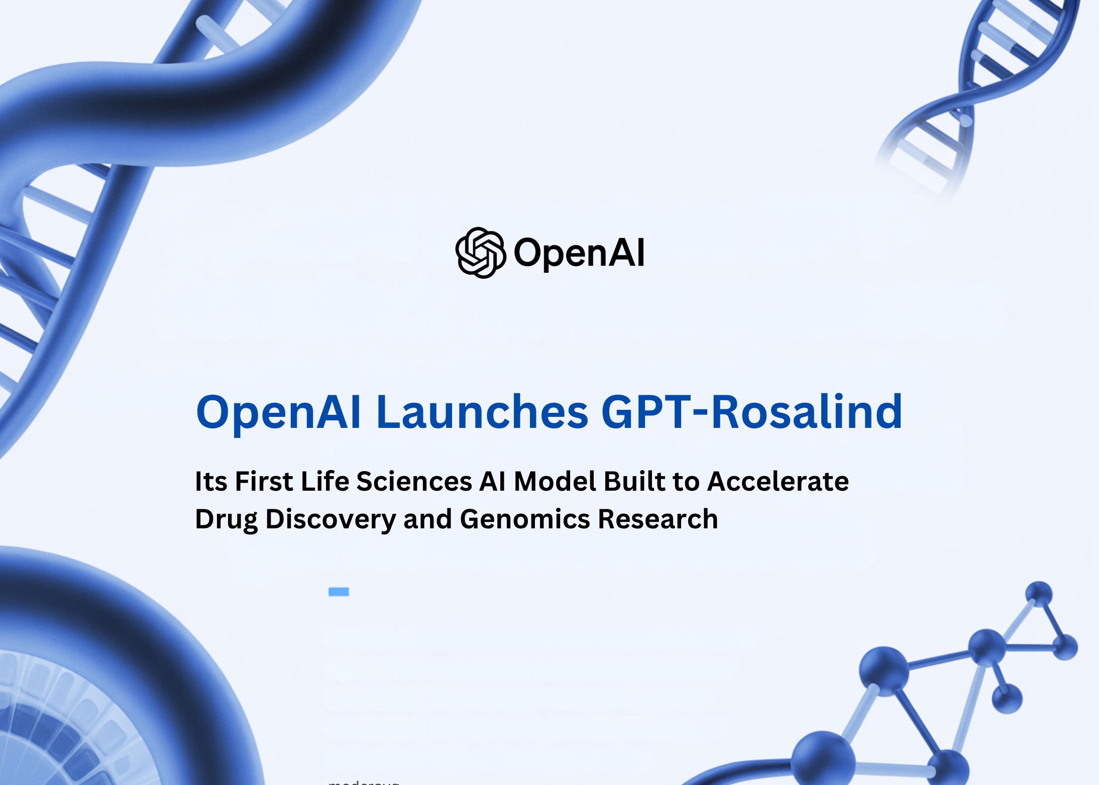 OpenAI GPT-Rosalind official announcement banner — life sciences reasoning model